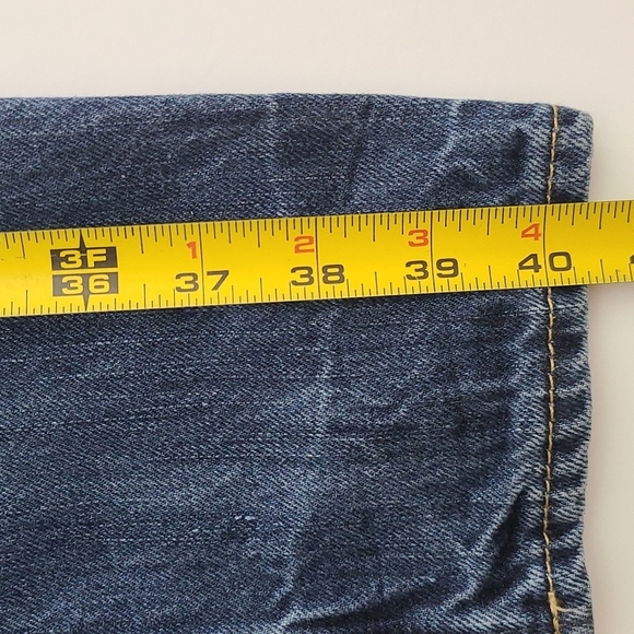 American Eagle Men's Slim Jeans Dark Blue Denim Fade 100% Cotton Size  30 X 34 - Picture 12 of 14